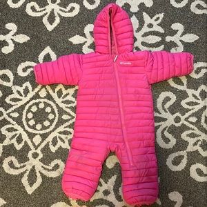 Baby girl 6-12 months pink overall inside and outside can be flipped